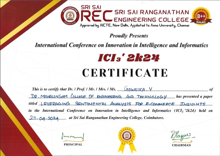6th semester certificate